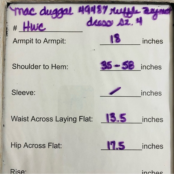 Mac Duggal NWT 49487 Stunning Red Surplice Ruched Asymmetric Ruffle Dress Size 4 - Picture 9 of 9